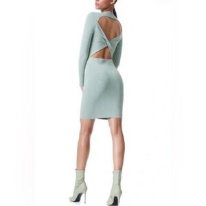 Alice + Olivia Estelle Two Way Bodycon Dress in Sage